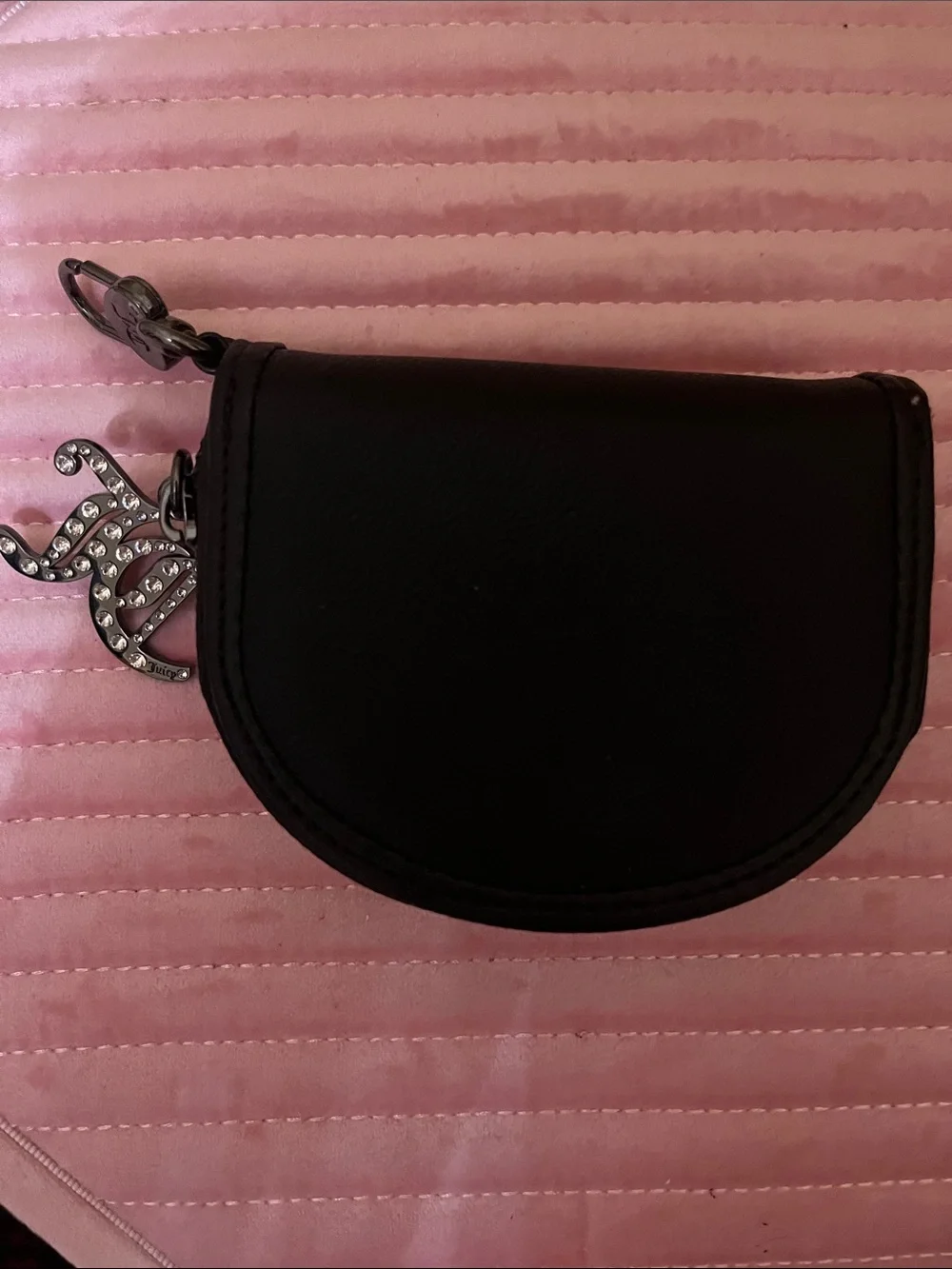 Juicy couture Crystal Embellished Black Coin Pouch